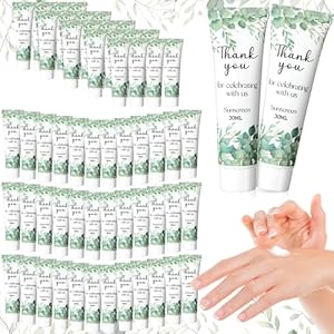 100 Pcs Sunscreen for Wedding Favors SPF 30 Wedding Mini Sunscreen Lotion 1 oz Travel Sunscreen Bulk Bridal Shower Favors Gifts for Destination Wedding Guest Gifts Party Supplies