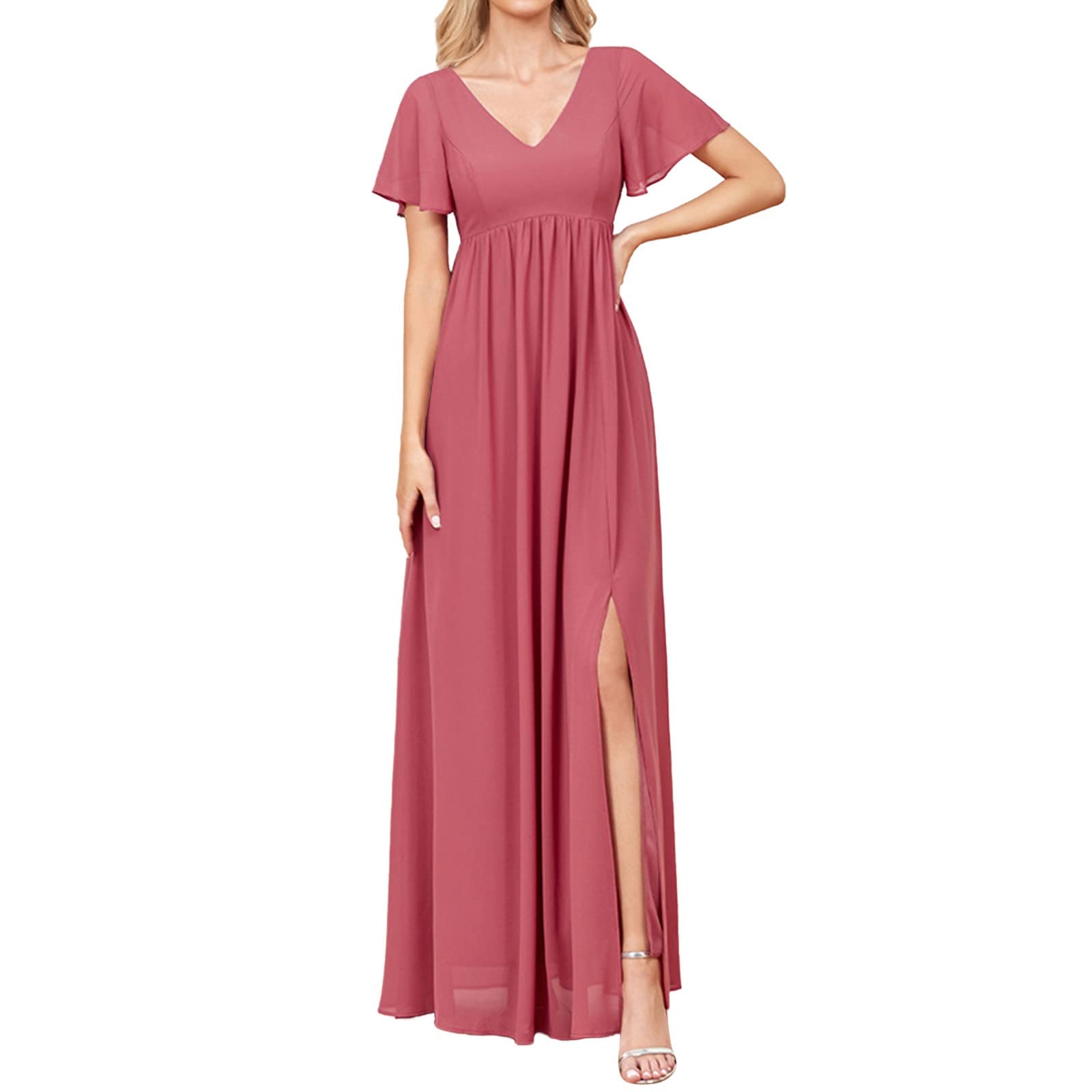 Robe de plage femme été col en V wrap drapée - 8