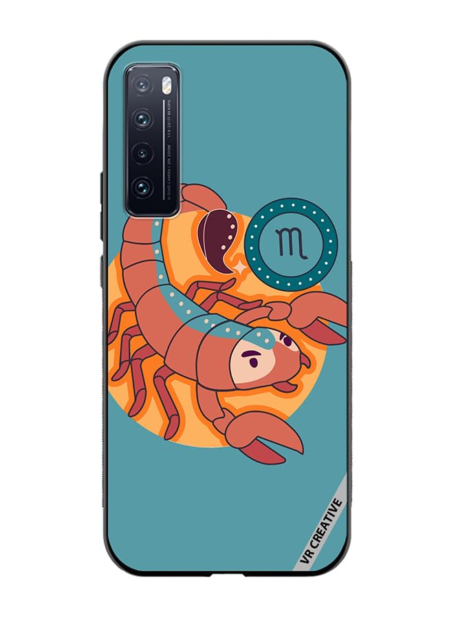 VR Creative Protective Case Cover For Huawei Nova 7 5G The Scorpion Zodiac Signs Design Multicolour NR337904