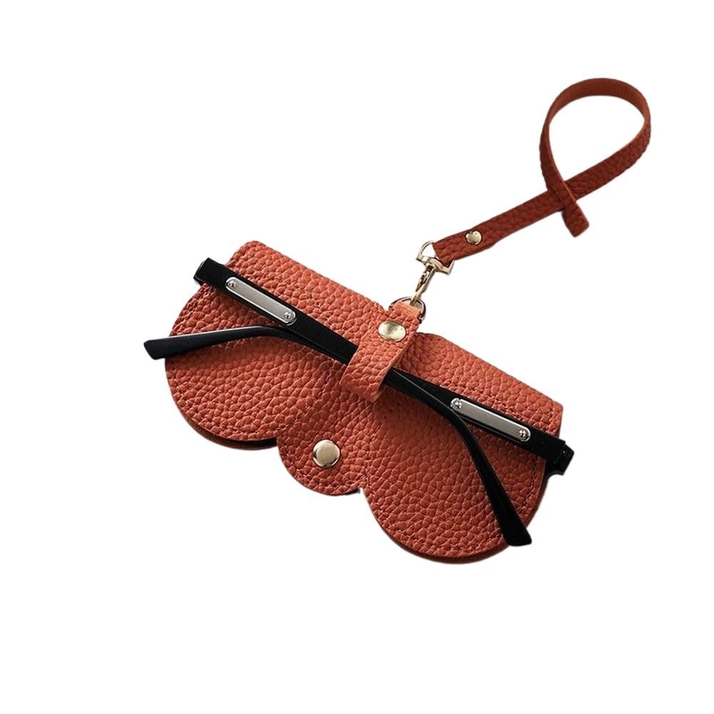 2/3/5/8 pezzi custodia protettiva per occhiali da sole in pelle PU anti pressione (arancione, 8 pezzi), Arancione, Taglia unica