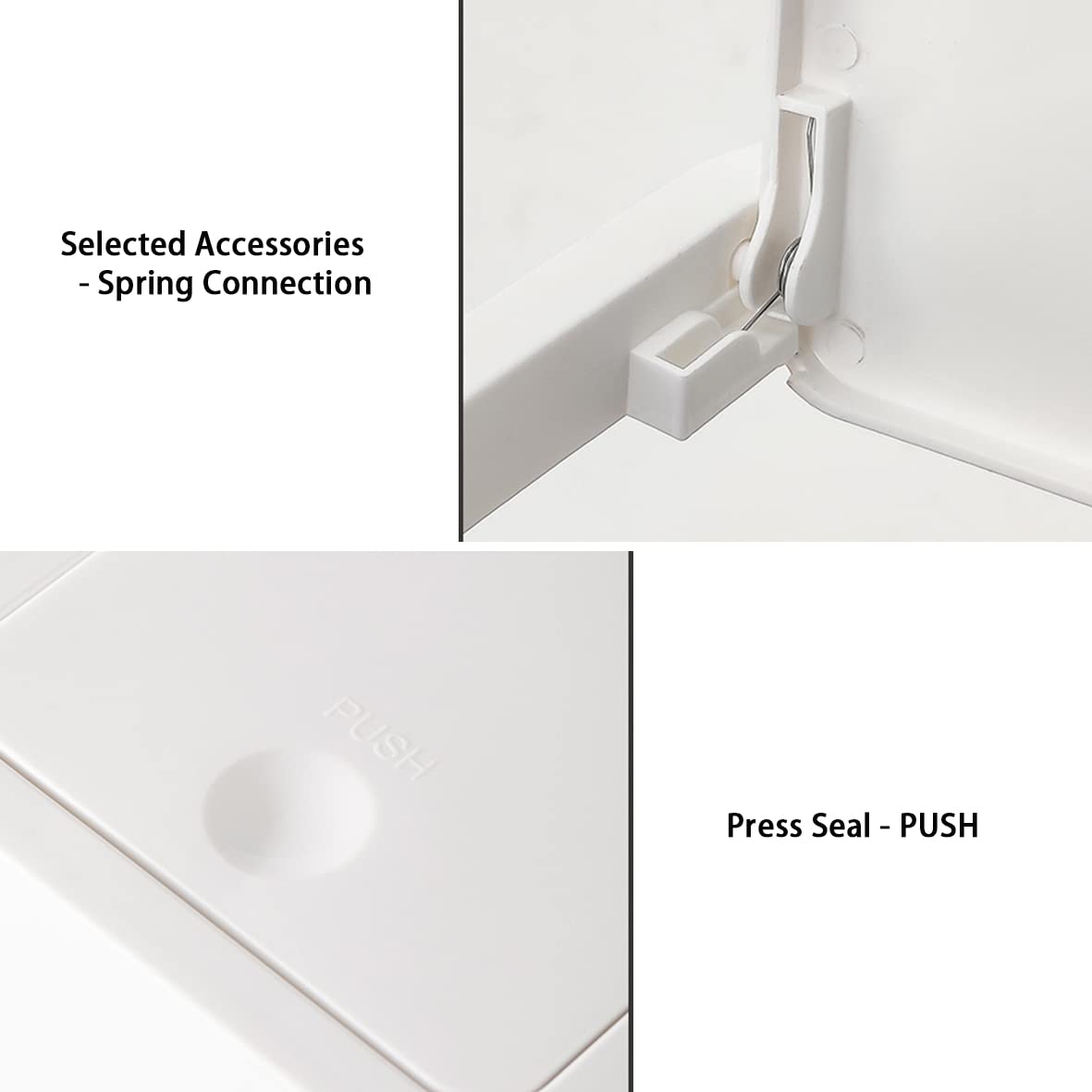 Pattumiera da 10 litri con coperchio pop-up. Piccolo cestino con coperchio, cestino per la spazzatura per cucina, camera da letto, ufficio, bagno, 3 pezzi