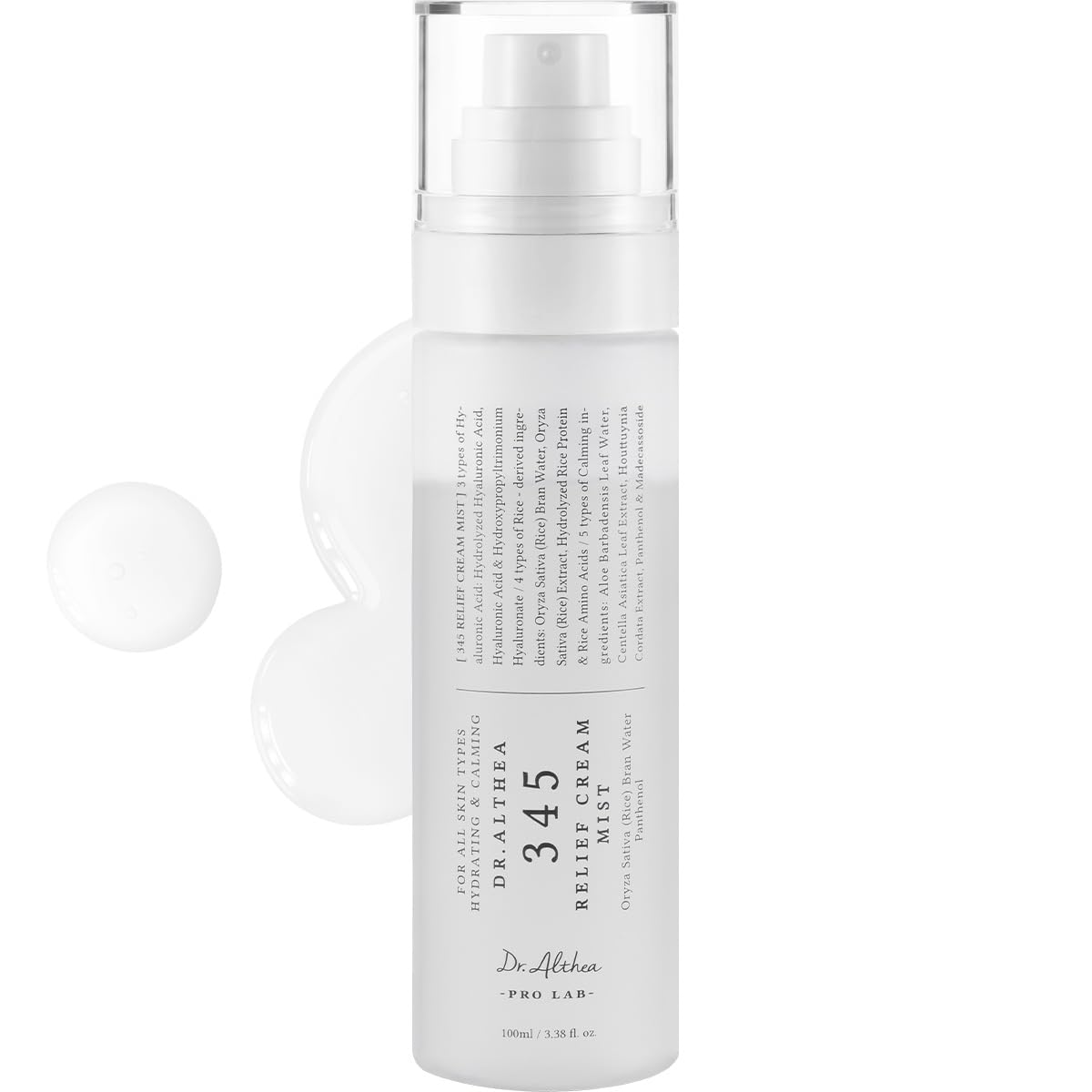 Dr.Althea 345 Relief Cream Mist, Korean Vegan Skin Care, 100ml