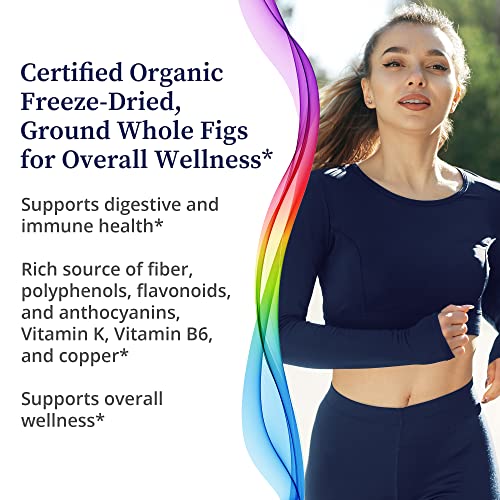 Biopure Paraficus Organic Freeze-Dried Ground Figs – Potent Source Of Phytochemicals And Rich In Fiber, Calcium, Vitamin B6, & Potassium To Support Microbiome Balance, Gut & Immune Health – 200G #TOP3