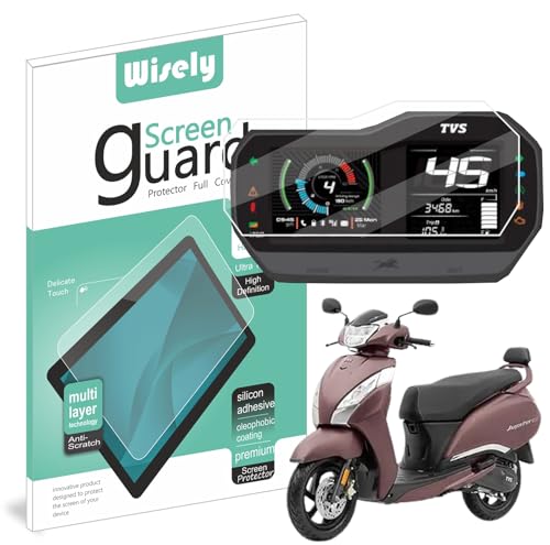 Image of Wisely Premium Speedometer Screen Guard for TVS JUPITER 125 SMARTXONNECT Scooter 2024 Digital TFT Meter Navigation Protector Easy installation kit, HD Clear