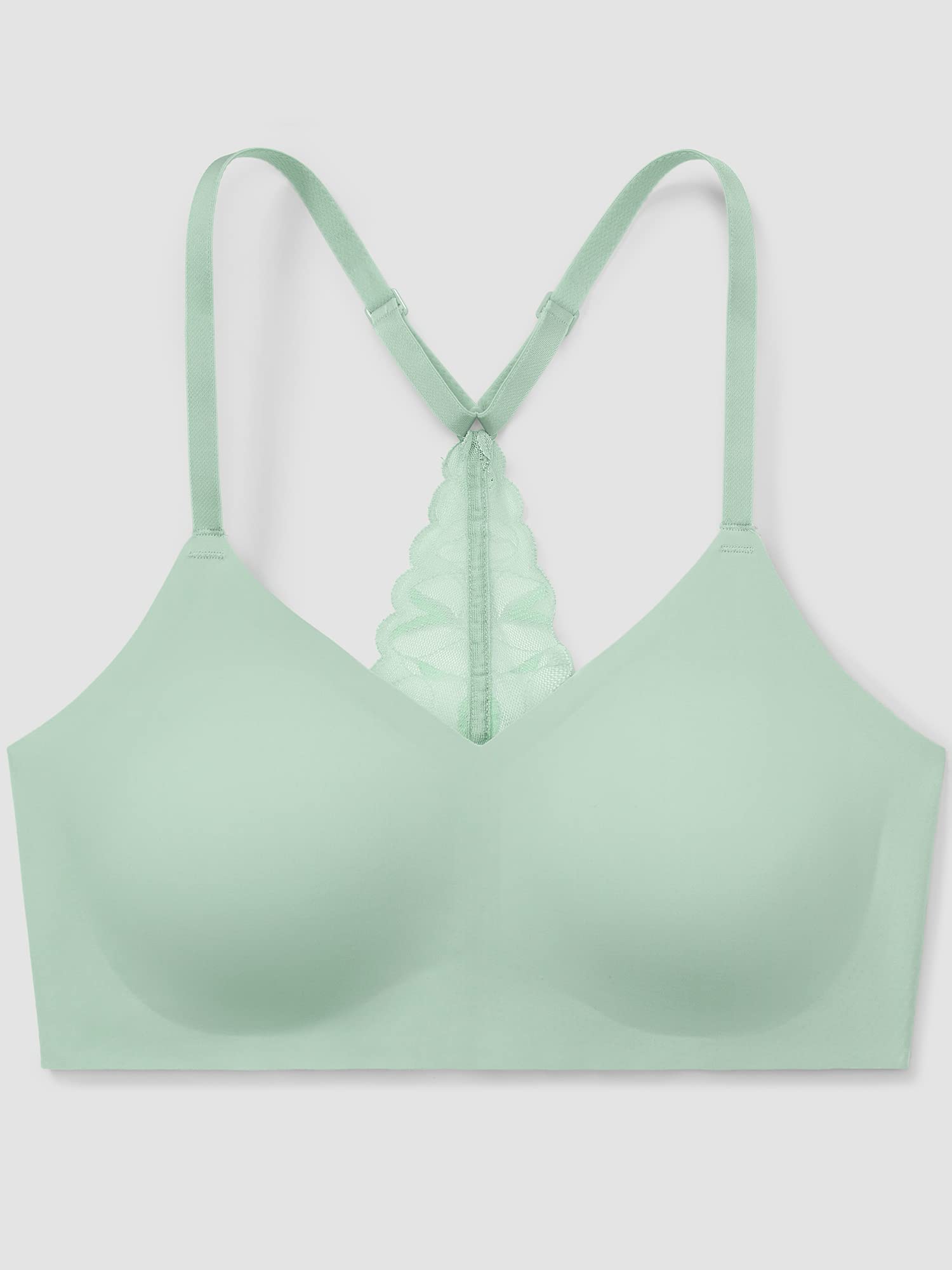 True & Co Bralette con Tirantes Ajustables Y Espalda Cruzada Sujetador Mujer