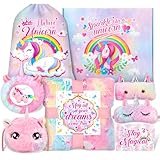 SRIZIAN Unicorn Gift Set for Girl Age 3,4,5,6,7,8,9,10,11,12, Birthday Gifts for Girls, Thanksgiving Day Gifts for Kids,Christmas Gfits Glow in Dark Unicorn Blanket Gift Set