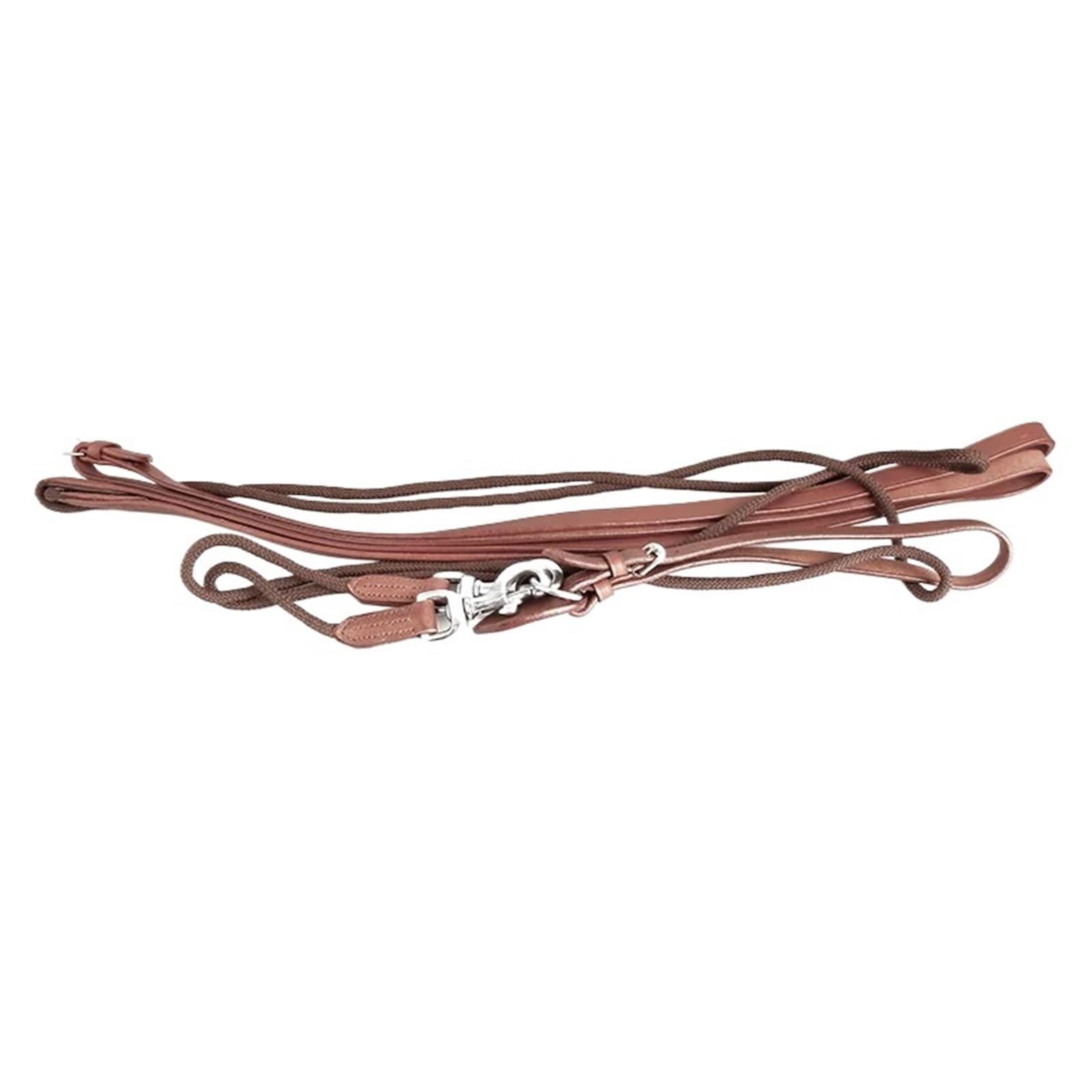 Ayuda de Entrenamiento de Cuero, riendas Escolares ecuestres, Brida for Montar a Caballo, Cuerdas largas for Caballos de Color marrón y Negro para Caballos(Brown)