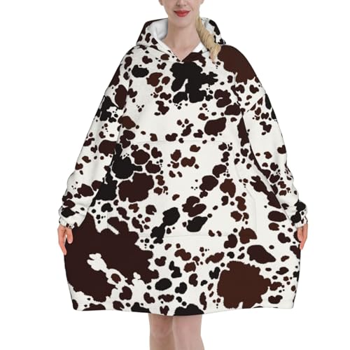 Sweat couverture à manches motif vache pour rester au chaud sans frissonner