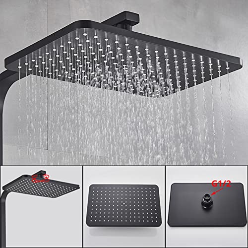 Ensemble de douche combiné noir mat pour une ambiance spa relaxante à la maison