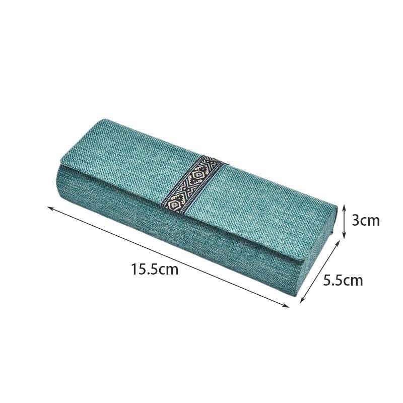Étui à lunettes portable léger for de soleil rétro for myopie, boîte rangement for, convient aux femmes, hommes et enfants, étui voyage classique Étui à Lunettes pour Femme