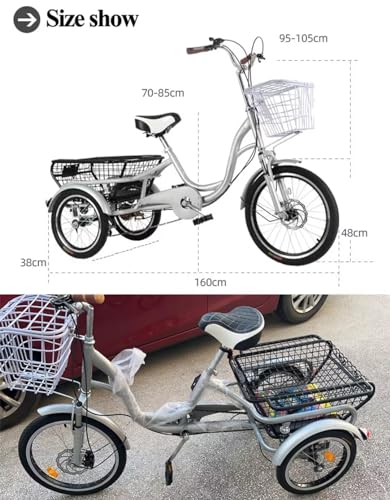 Triciclo Adulto con Canasta, 6 Velocidades miniatura 7