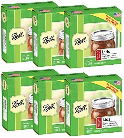 Ball Glass Regular Mouth Jar Lids (6 Pack)