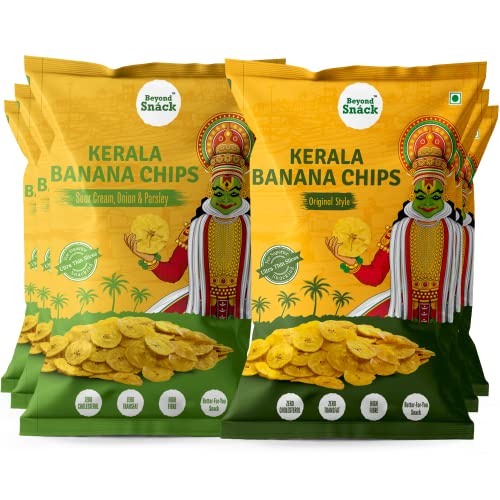 Image of Beyond Snack Natural Kerala Banana Chips Healthy and Delicious Flavoured Snacks- No Hand Touch- 600gms (3Salted+3SourCream)