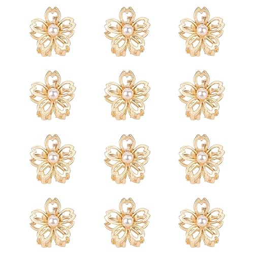 Pinces à cheveux en forme de fleur dorées pour coiffure bohème et looks du quotidien