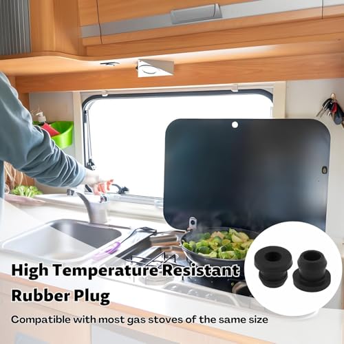 Lyivisk 12 Stück Gummistopfen Konisch für Wohnmobil Kochfeld, Rostgummifüße für Topfstützen mit 5mm Stäben, Kompatibel mit Dometic, Smev & Thetford Wohnmobil Zubehör & Gadgets