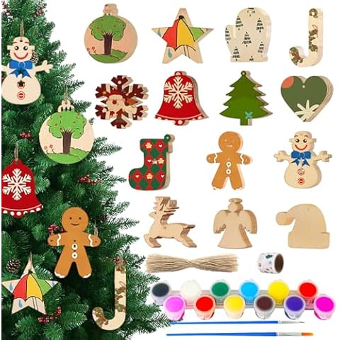 GW Box 282pcs Wooden Christmas Ornaments Set Cover