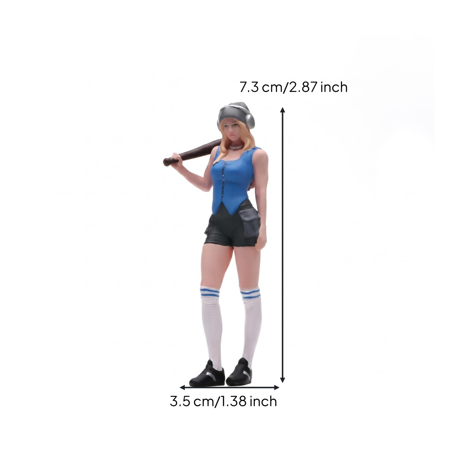 Miniatur Figur Harz Mädchen Sammelfigur Handbemalte Dekofigur Detailreiche Bemalte Miniatur für Sammler Schaufenster Schreibtisch Geeignet, 1/24 Fein Bemalt Mit Gesichtszügen