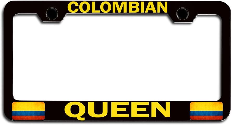 Makoroni - Colombian Queen Colombia Colombian Bl Steel License Plate Frame, License Tag Holder