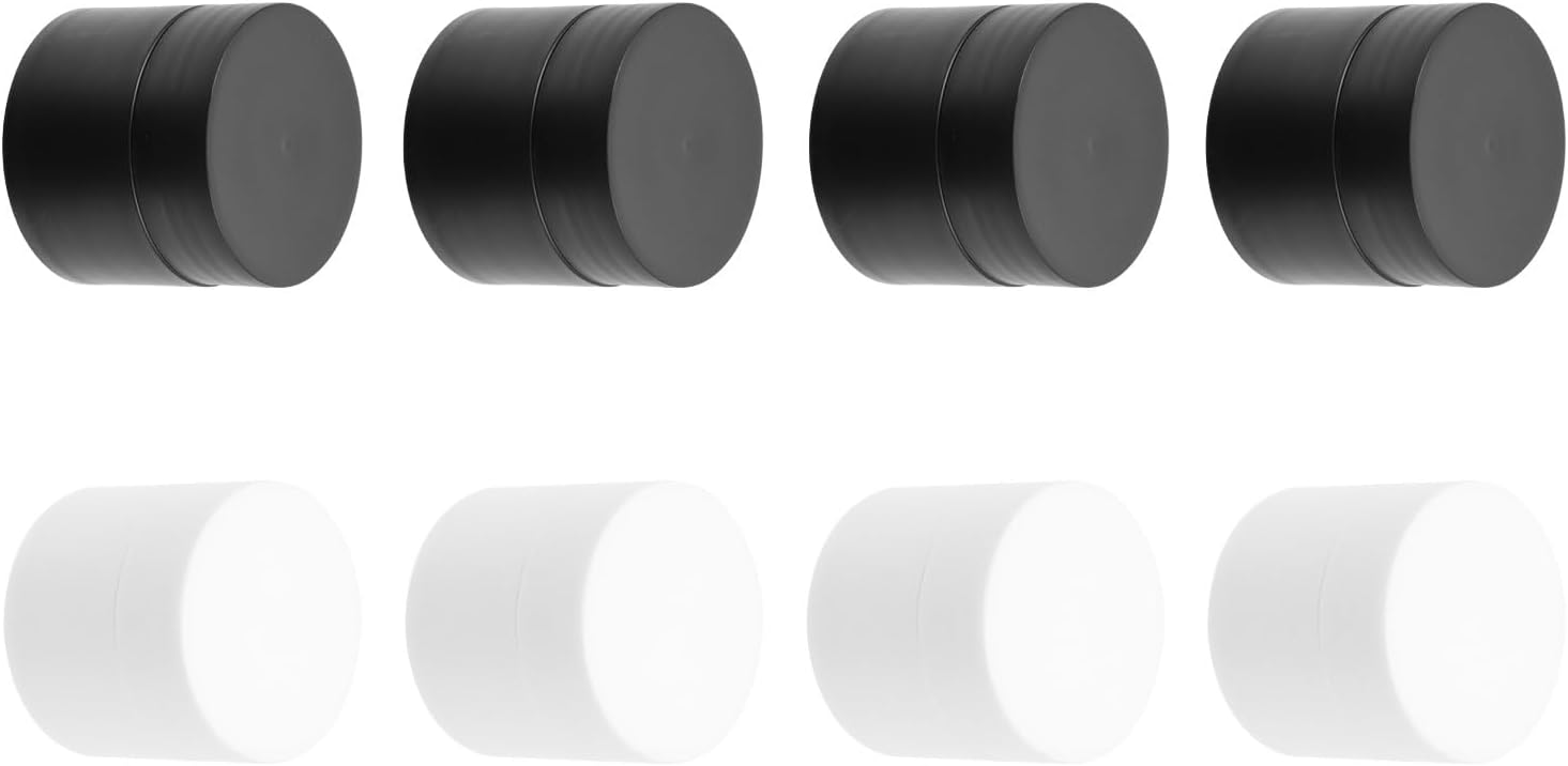 8pcs Frosted Double-layer 20g Cream Jars and Mask Dispensing Cases, Refillable Cosmetic Containers for Facial Cream Storage, Travel-friendly White and Black Matte Plastic Jars