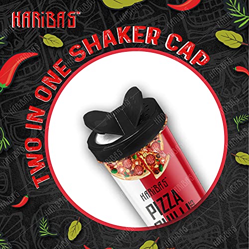 Image of HARIBAS Italian Combo Oregano 40gm and Chilli Flakes 40gm Sprinkler | Flakes /Leaves | Combo Pack of 2 | Italian Herbs Seasoning Masala Powder