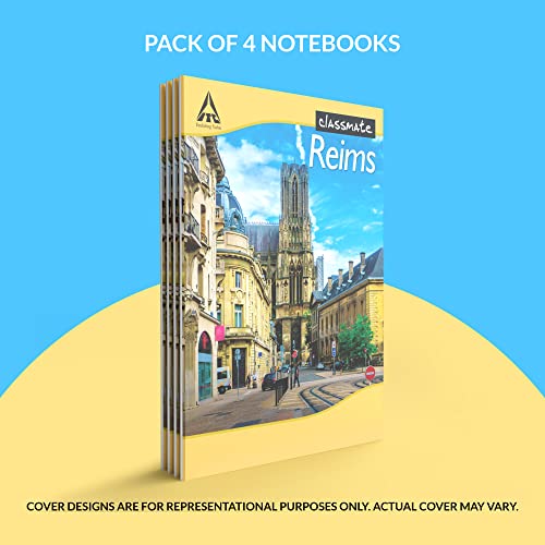 Classmate Notebook - Single Line, 120 Pages, 240 mm x 180 mm - Pack Of 4 [Cover page design might vary] (Image - 3)