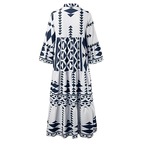 Robe chemise décontractée bleue pour rester fraîche au travail - 5