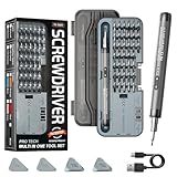 電動精密ドライバー 46in1 精密ドライバーセット 電動 0.3N.m 手動3N.m 3.7V 精密ドライバー 正逆転切替 ペン型 コードレス ドライバー 電動ドライバー Type-C充電式 着磁器付き スマホ メガネ 時計 カメラ 精密機器修理 DIY 修理ツールセット 静音 小型 超軽量50g 分解工具 収納ケース付き