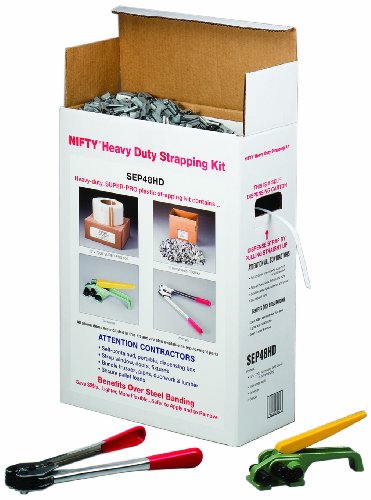 Nifty Products SEP48HD 1003 Piece Heavy Duty Polypropylene Jumbo Strapping Kit, 7200' Length x 1/2
