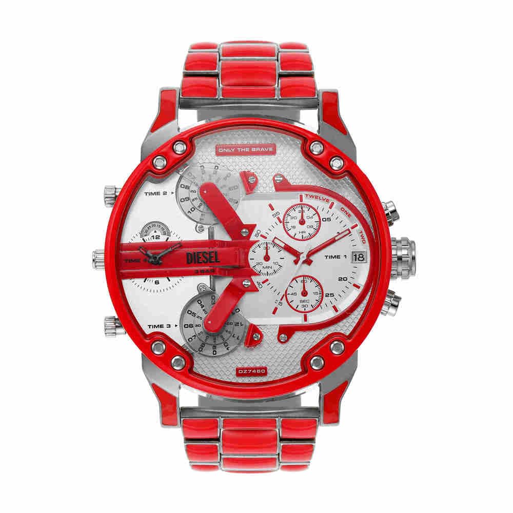Diesel Mr. Daddy Watch for Men, Quartz Multifunctional Movement with Stainless Steel Strap