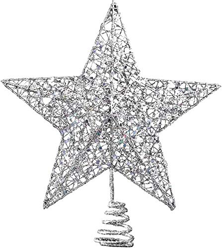 Womdee Weihnachtsbaum Spitze,3D Hohl Star Beamer Lichter für Feiertags-Dekorationen