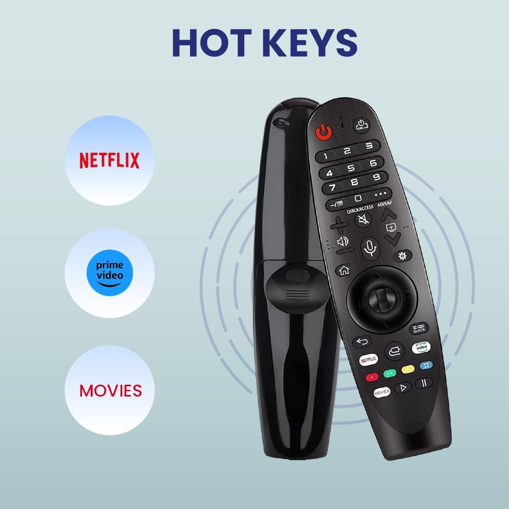 RESORB LG TV Remote Compatible with Smart Android WebOS 4K LED TV, Works with MR650, MR19BA, MR20GA, MR21GA, Voice & Pointer Function, Black LED 703 VC — Amazon image 5