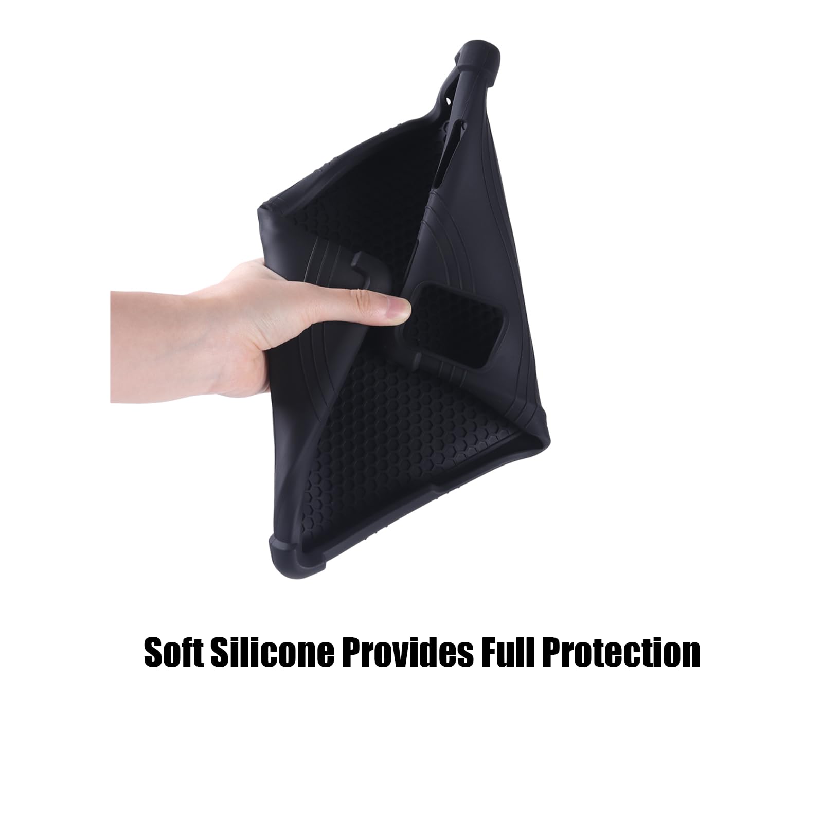 Custodia in silicone per Callsky-Tab 10.1 pollici Android Tablet caso, custodia per bambini per Callsky 10.1 pollici supporto regolabile (nero)
