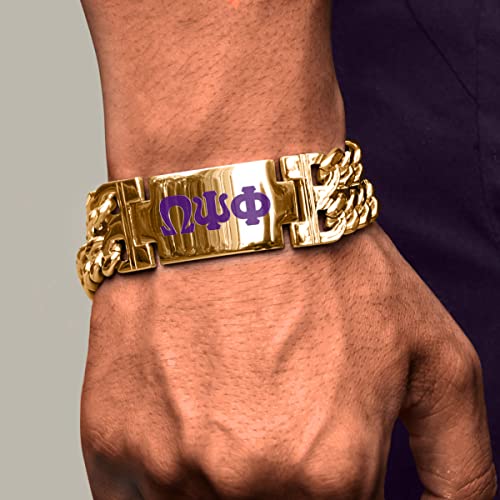 BBGreek Omega Psi Phi Paraphernalia - Official Vendor - Heavy Bracelet - Greek Letters3