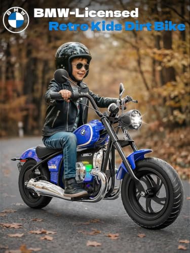 Image of ANPABO Licensed BMW 24V Kids Electric Motorcycle for Kids 5-8, Blue