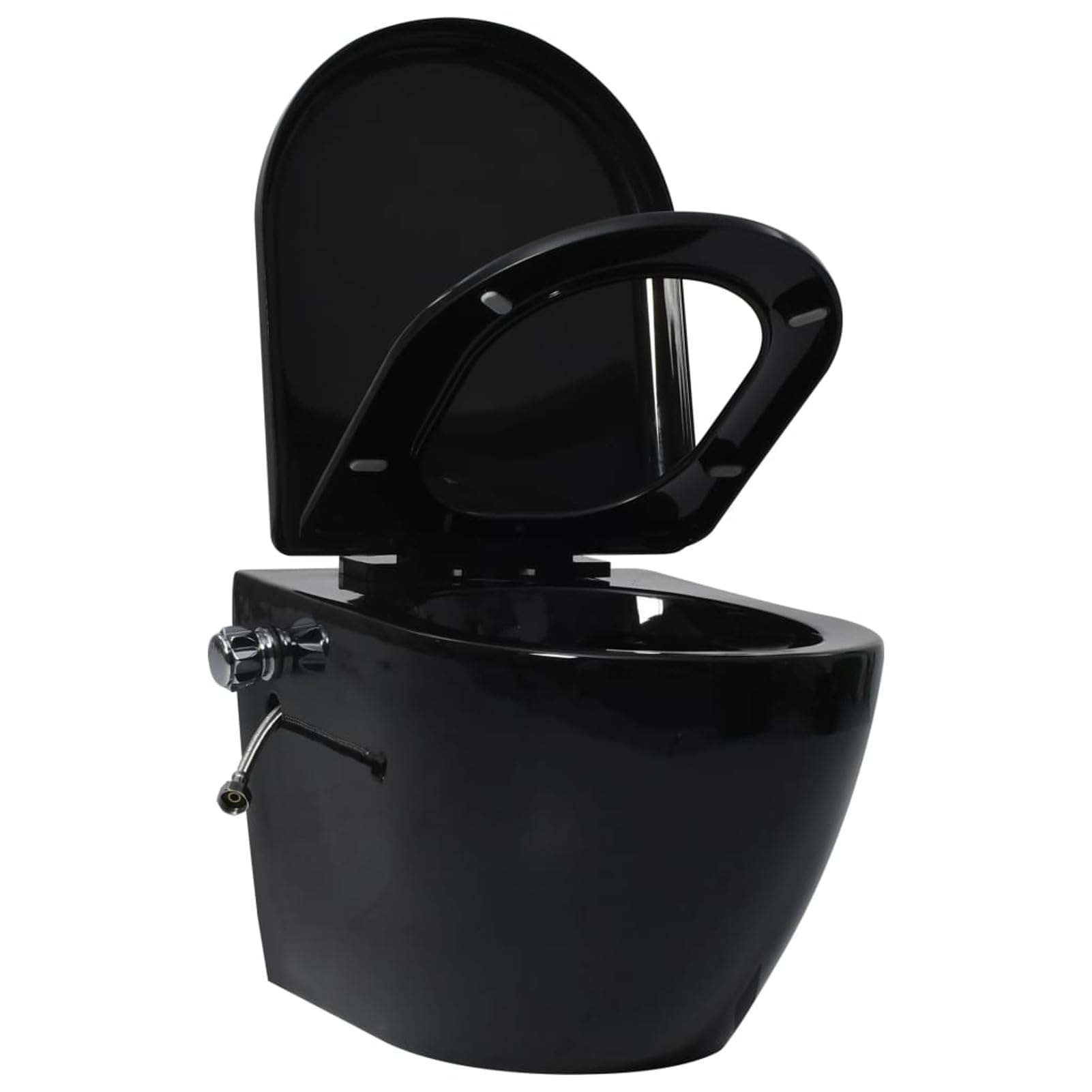 Inodoro suspendido sin Borde con Cisterna Oculta cerámica Negro, Inodoro Completo, Baños Completos, Toilet
