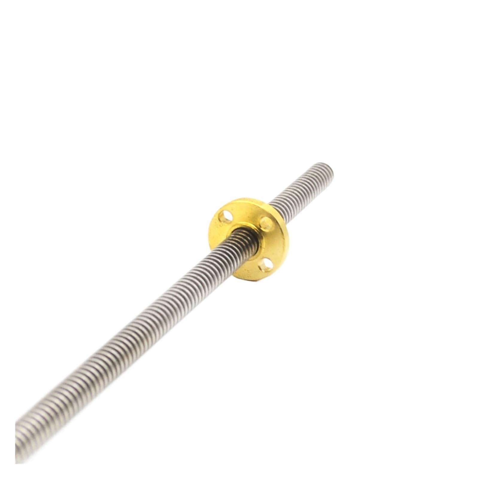 Metal Ball Screw nut Trapezoidal Spindle Screw Dia 8mm Thread Lead 4mm T8*4 Length 200 250 300 350 400 500 600 Mm Lead Screw with Brass Copper Nut(200mm)