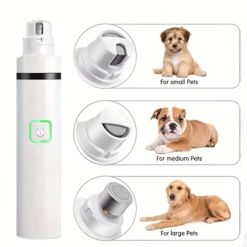 Dogs Hair Clippers Grooming Kit with Nail Grinder,3-in-1 Electric Rechargeable Pet Claw Care Trimmer, Dog Grooming Clippers,Nail Shaver & Grinder,Grooming kit for Poodles,puppy grooming kit, (White)