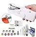 Produktbild Kucosy Handnähmaschine, Mini Handheld Nähmaschine Elektrische Handnähmaschine Tragbar Handnähmaschine Schneller Handlicher Stich für Kleidung, Vorhang, DIY