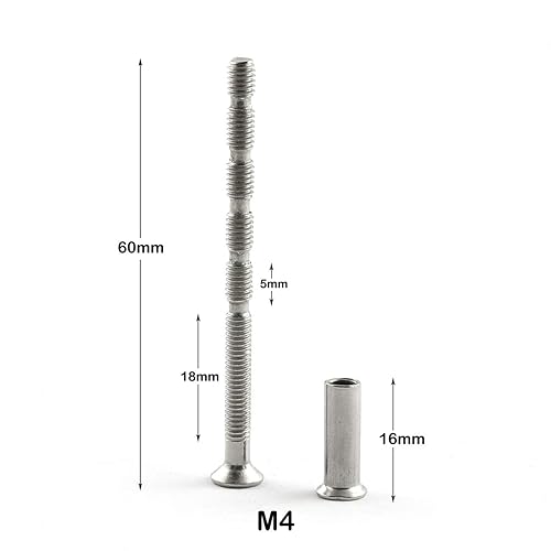 Miniatura 6 de Manilla de puerta con tornillos articulados con ranura de corte, tornillos de forma de bambú