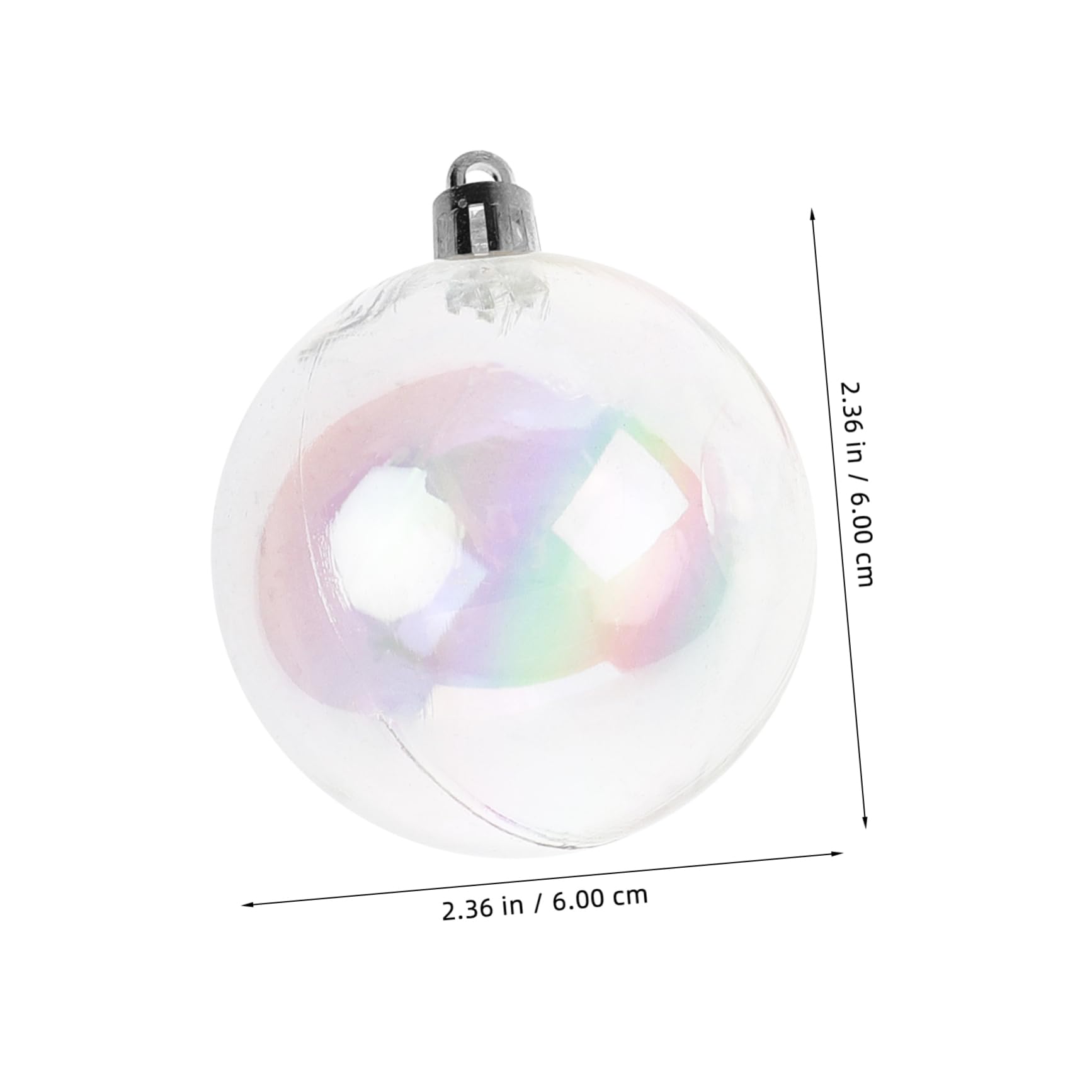Cabilock 72piezas Bolas Navideñas Transparentes Rellenables Adornos Colgantes para Decoración De Árbol De Navidad Bodas y Fiestas Decoraciones Iridiscentes