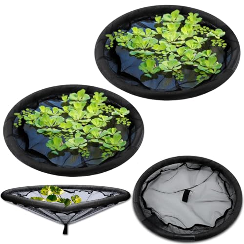 DANHMAO 2Pack Round Floating Flora Fish Barrier Floating Island Plant Protector Floating Flora Island for Pond Protects Your Floating Plants from Pond Fish