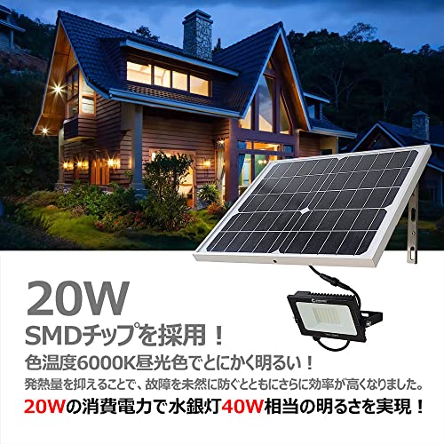GOODGOODS GOODGOODS 20W LED 防犯ライト ソーラーライト TYH-20WE の商品画像 1