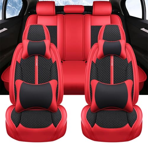 トヨタ シエンタ SIENTA 170系 10系 専用設計 シートカバー セット 5席用 レザー素材 カーシートカバー 防水 防汚 滑り止め 取り付け簡単 アクセサリー(黒と赤,豪華版)