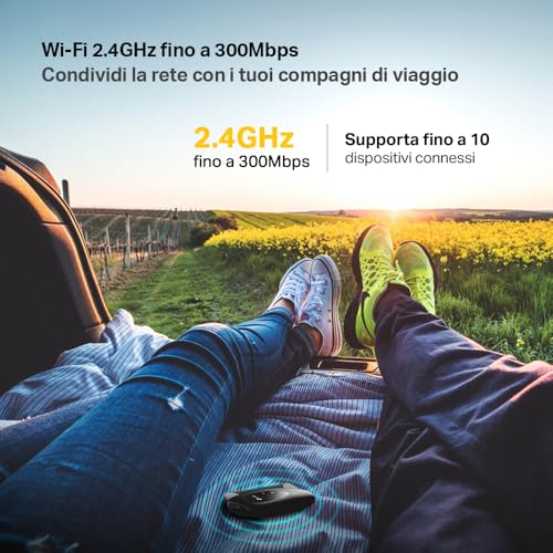 M7200 Saponetta WiFi Portatile 4G LTE Cat4, Velocità di Download 150Mbps, WiFi 300Mbps, Router WiFi con Sim, Modem WiFi con Sim, Router 4g, Modem 4g Sim, Batteria Ricaricabile,Facile da Usare - Router - Immagine 2
