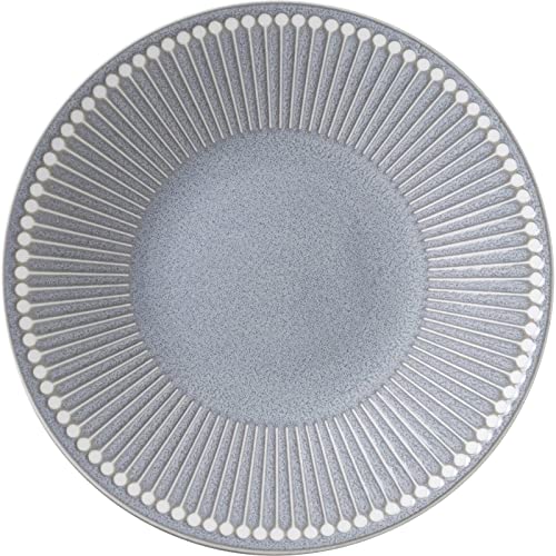 Plato liviano gris de porcelana Mino ware juego de 2 miniatura 1
