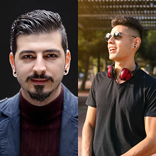 16 Pairs Men Earrings Set - Black Stainless Steel Cross Dangle Hoop & Ear Stud Fashion Piercing Jewelry For Birthdays, Parties & More #TOP5