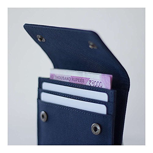 DailyObjects-Blue-Womens-Flip-Top-Card-Wallet-Made-with-Ballistic-Nylon-Material-Carefully-Handcrafted-Holds-up-to-5-Cards-Slim-and-Easy-to-Fit-in-Pocket-Safety-with-Button-Closure-Sufficient-Space-to