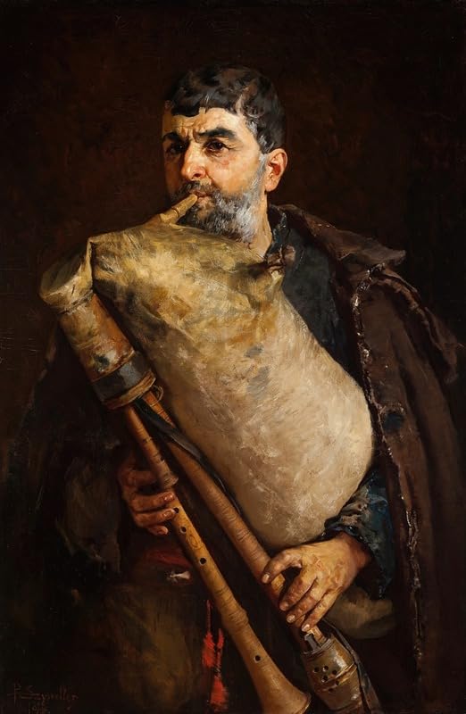 Gracz na dudach (1879) plakat wydruk autorstwa Pantaleona Szyndlera (24 x 36)