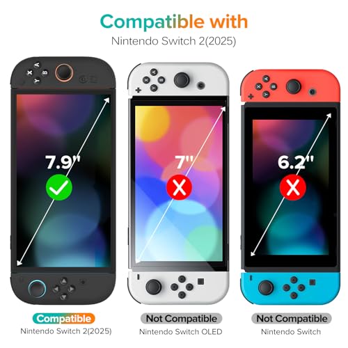 Image of ivoler Pack of 4 Tempered Glass Compatible with Nintendo Switch 2 Model 2025, with Free Installation Kit, Screen Protector - 9H Glass - Scratch-Resistant - Bubble-Free