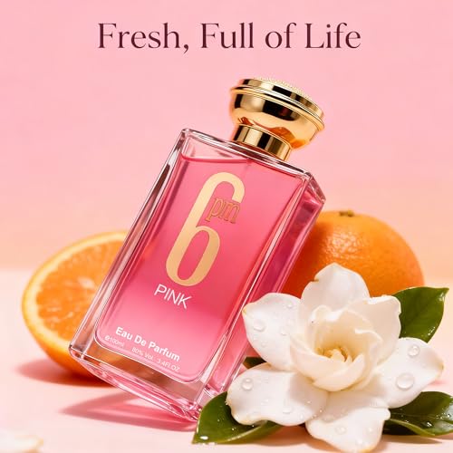Image of AFLUXE Women's Eau de Parfum, Floral Fruity Women's 6pm Pink Perfume, Long Lasting Classic Fragrance, Natural Spray, 3.4 Fl Oz (100ml)